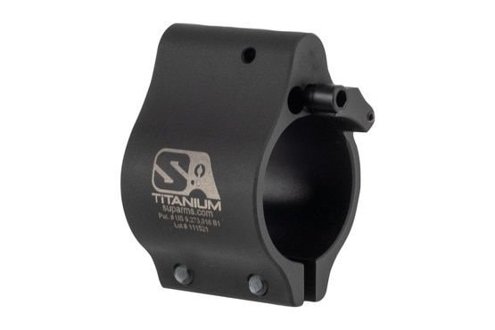Superlative Arms Bleed Off Adjustable Gas Block Clamp On .875" -Titanium - DLC Dark Finish features a low profile design